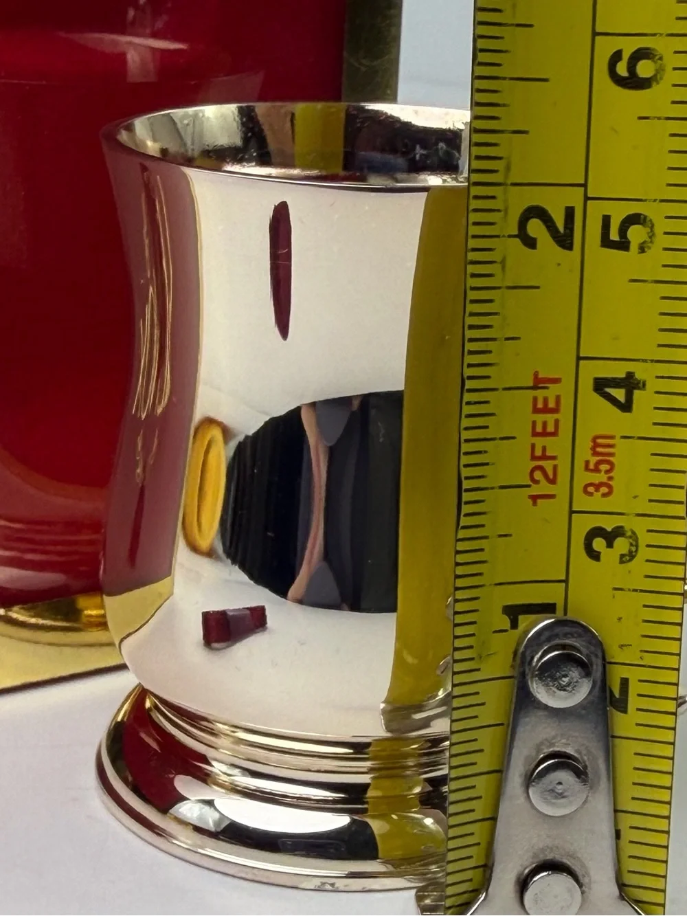 Lenox Williamsburg Cheers Mini Tankard Ornament Silver Plated Boxed Colonial Mug